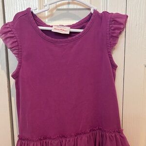 Hanna Andersson Purple Flutter Sleeve Dress